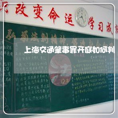上海交通肇事罪开庭如何判/2023033095827