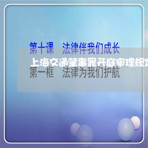 上海交通肇事罪开庭审理规定/2023033173736 上海交通肇事罪开庭审理规定/2023033173736
