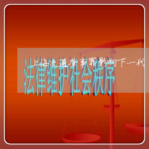 上海交通肇事罪影响下一代/2023031762483
