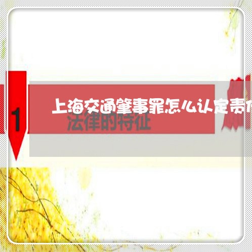 上海交通肇事罪怎么认定责任/2023033185834