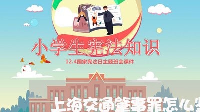 上海交通肇事罪怎么鉴定/2023022782625