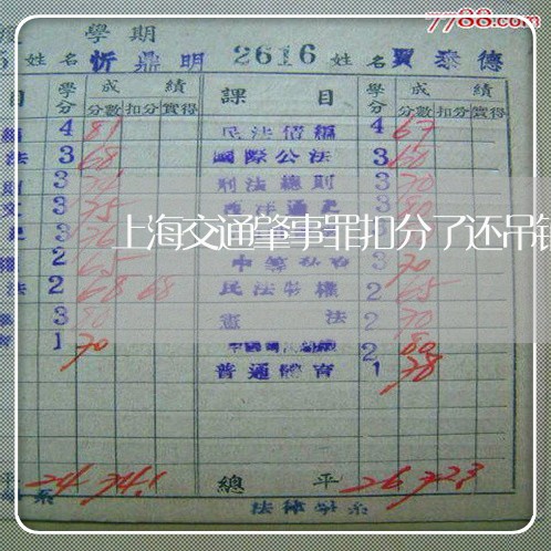 上海交通肇事罪扣分了还吊销/2023033197959