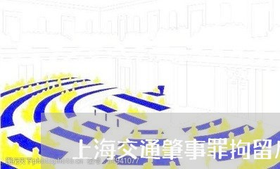 上海交通肇事罪拘留后转去哪/2023033187158 上海交通肇事罪拘留后转去哪/2023033187158