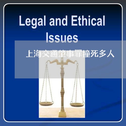 上海交通肇事罪撞死多人/2023042184957