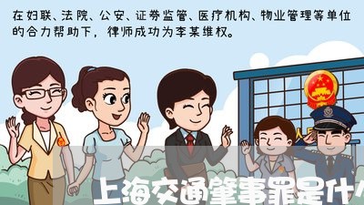 上海交通肇事罪是什么意思啊/2023033138249 上海交通肇事罪是什么意思啊/2023033138249