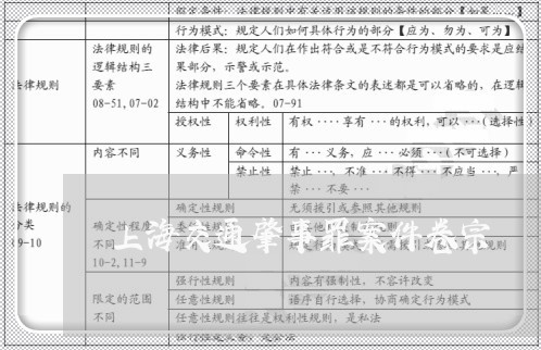 上海交通肇事罪案件卷宗/2023042147148