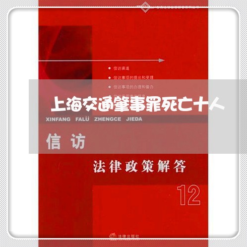 上海交通肇事罪死亡十人/2023042141503