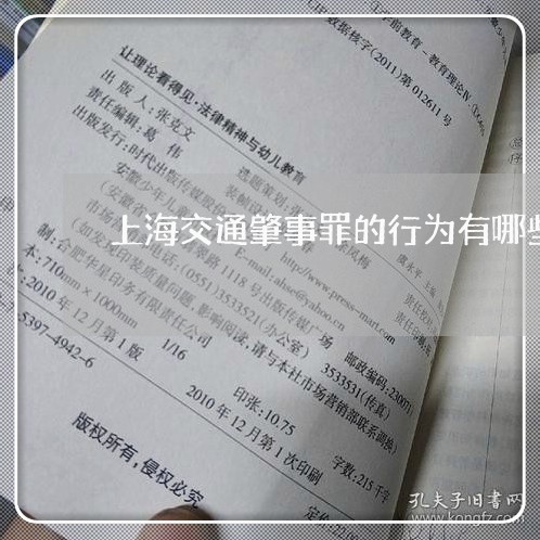上海交通肇事罪的行为有哪些/2023033015048 上海交通肇事罪的行为有哪些/2023033015048