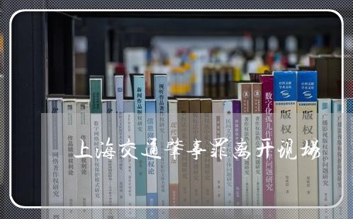 上海交通肇事罪离开现场/2023042162715