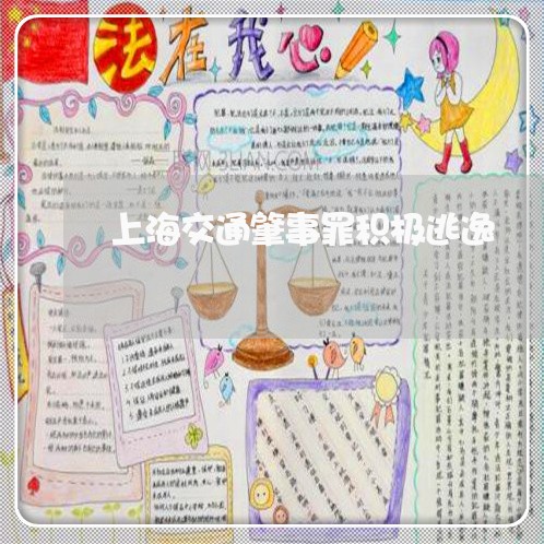 上海交通肇事罪积极逃逸/2023022797360