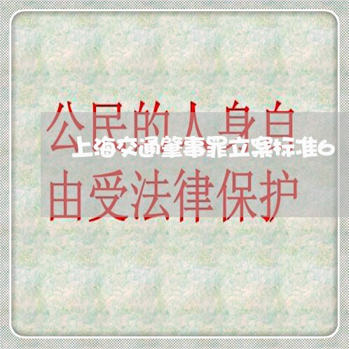 上海交通肇事罪立案标准6/2023031873828 上海交通肇事罪立案标准6/2023031873828
