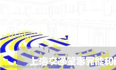 上海交通肇事罪能和解吗/2023042187948