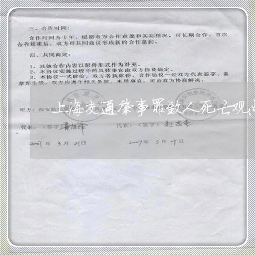 上海交通肇事罪致人死亡观点/2023033095939 上海交通肇事罪致人死亡观点/2023033095939