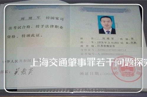 上海交通肇事罪若干问题探究/2023033071504