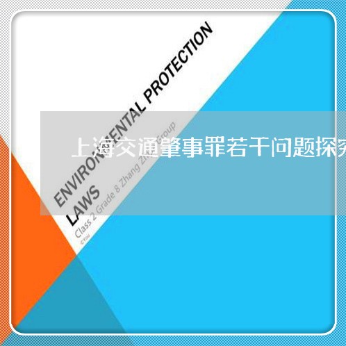 上海交通肇事罪若干问题探究/2023033092615