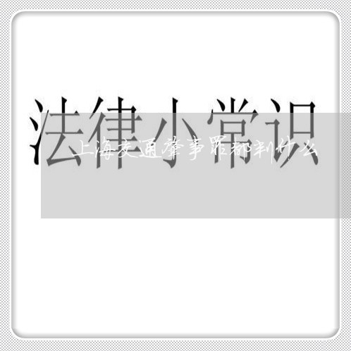 上海交通肇事罪都判什么/2023042140470