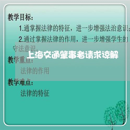 上海交通肇事者请求谅解/2023022793713 上海交通肇事者请求谅解/2023022793713