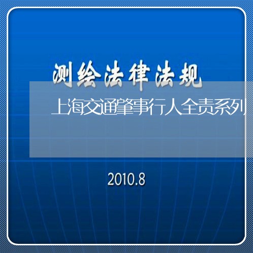 上海交通肇事行人全责系列/2023031756161 上海交通肇事行人全责系列/2023031756161