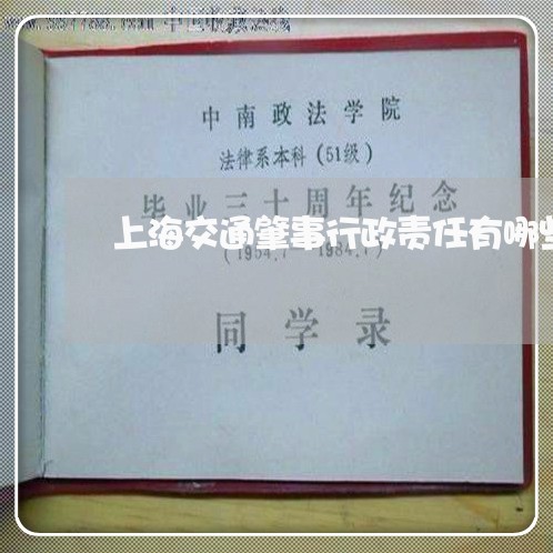 上海交通肇事行政责任有哪些/2023033050713 上海交通肇事行政责任有哪些/2023033050713