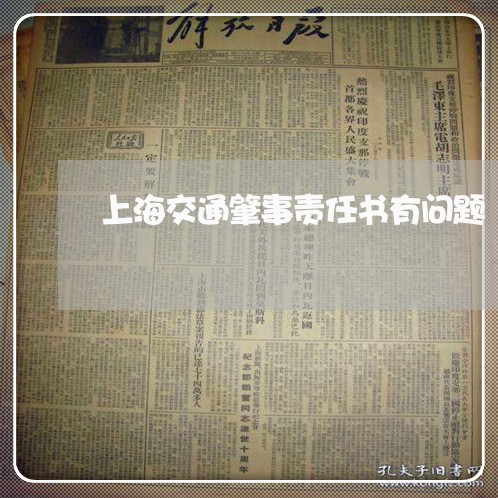 上海交通肇事责任书有问题/2023031745248