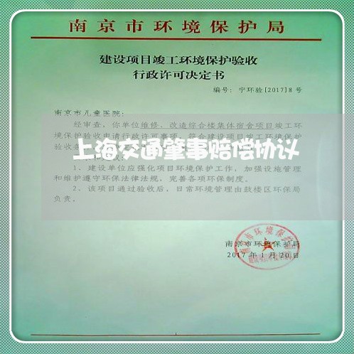 上海交通肇事赔偿协议/2023021105026 上海交通肇事赔偿协议/2023021105026
