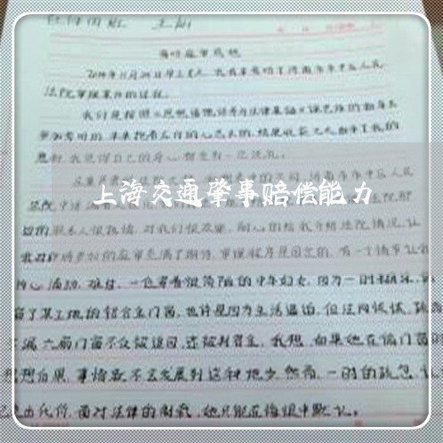 上海交通肇事赔偿能力/2023021210515 上海交通肇事赔偿能力/2023021210515