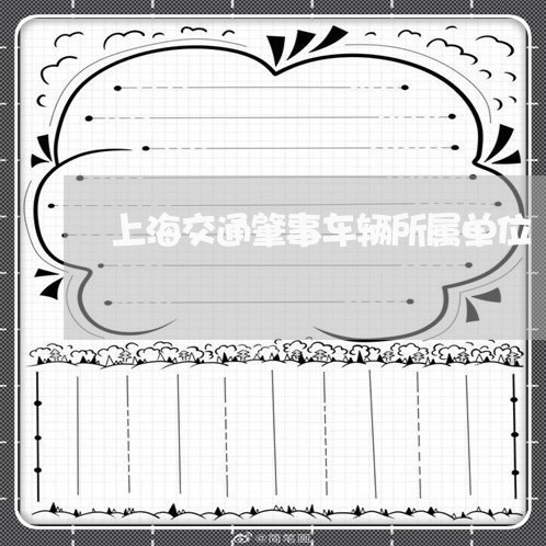 上海交通肇事车辆所属单位/2023031763818