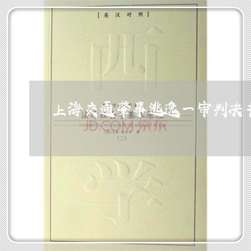 上海交通肇事逃逸一审判决书/2023033060594