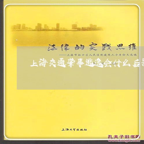 上海交通肇事逃逸会什么后果/2023033085048 上海交通肇事逃逸会什么后果/2023033085048
