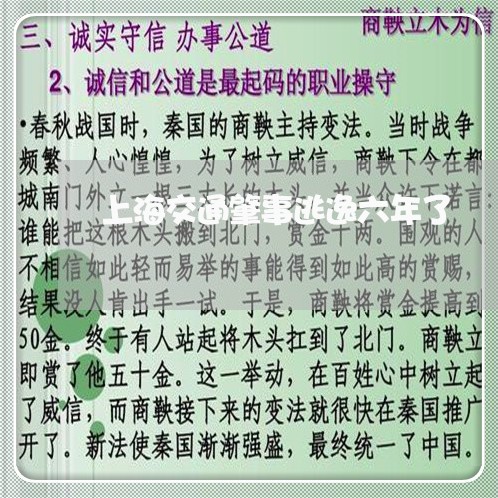 上海交通肇事逃逸六年了/2023042125927