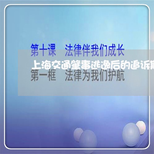 上海交通肇事逃逸后的追诉期/2023033016159