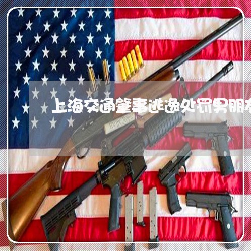 上海交通肇事逃逸处罚男朋友/2023033096059