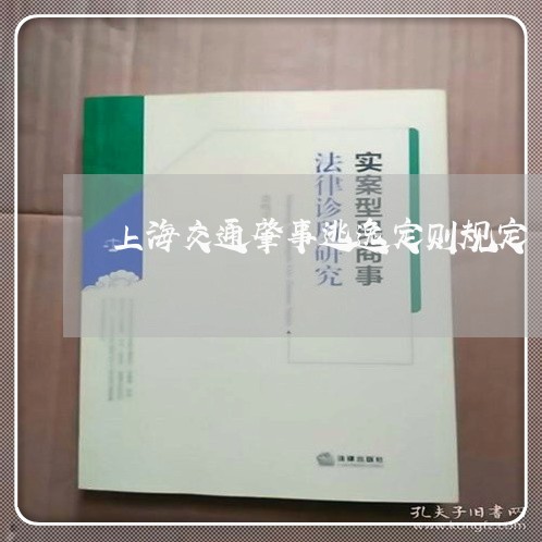 上海交通肇事逃逸定则规定/2023033191905