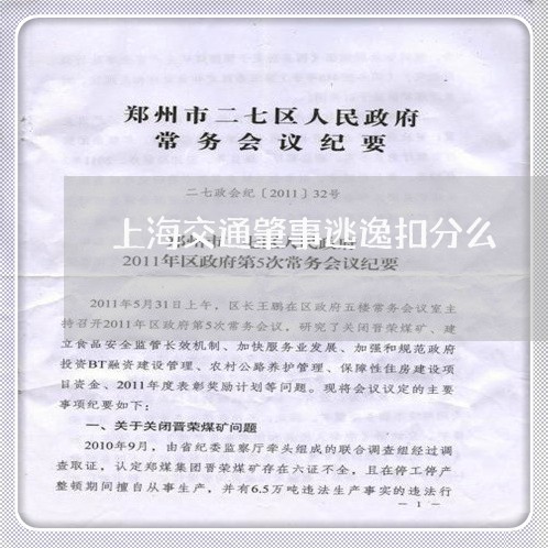 上海交通肇事逃逸扣分么/2023022804046
