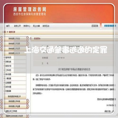 上海交通肇事逃逸的定罪/2023042115748