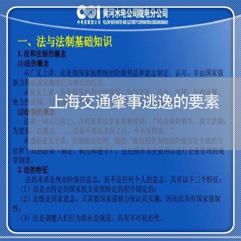 上海交通肇事逃逸的要素/2023042158251