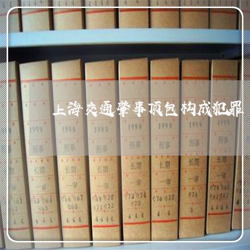 上海交通肇事顶包构成犯罪/2023031894861 上海交通肇事顶包构成犯罪/2023031894861