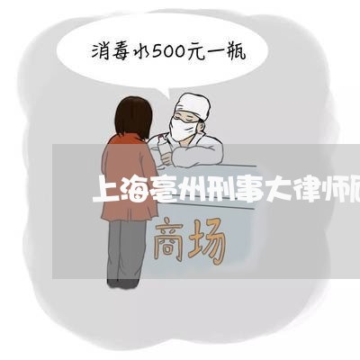 上海亳州刑事大律师顾问排名/2023033151481 上海亳州刑事大律师顾问排名/2023033151481
