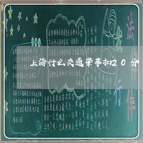 上海什么交通肇事扣20分/2023031727048 上海什么交通肇事扣20分/2023031727048