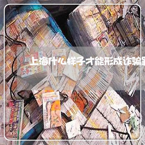 上海什么样子才能形成诈骗罪/2023033076479 上海什么样子才能形成诈骗罪/2023033076479