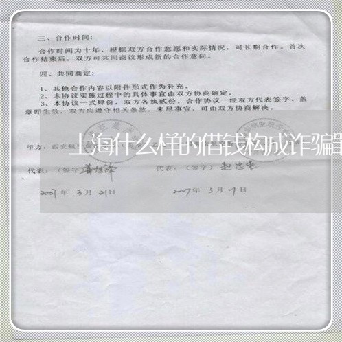 上海什么样的借钱构成诈骗罪/2023033021815