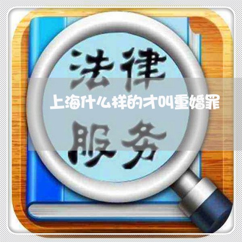 上海什么样的才叫重婚罪/2023022803906 上海什么样的才叫重婚罪/2023022803906