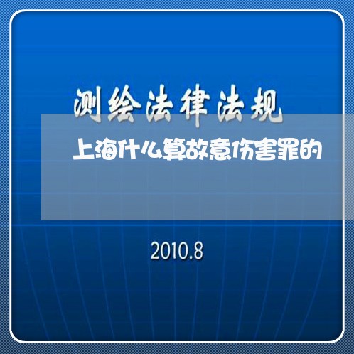 上海什么算故意伤害罪的/2023022839483