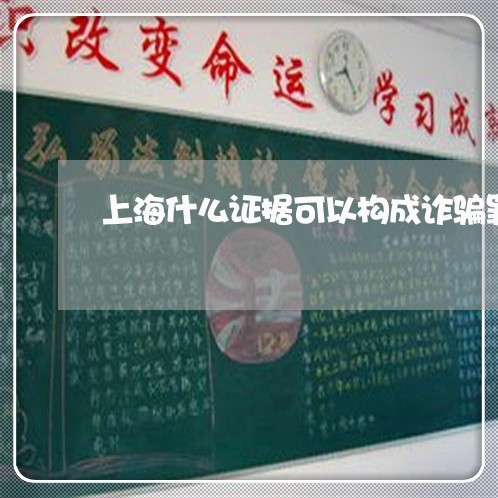 上海什么证据可以构成诈骗罪/2023033006049