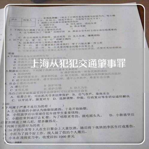 上海从犯犯交通肇事罪/2023021201727 上海从犯犯交通肇事罪/2023021201727