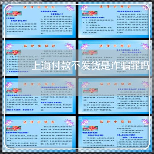 上海付款不发货是诈骗罪吗/2023031779694