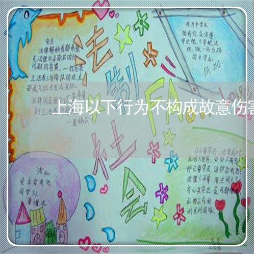上海以下行为不构成故意伤害罪/2023060475847