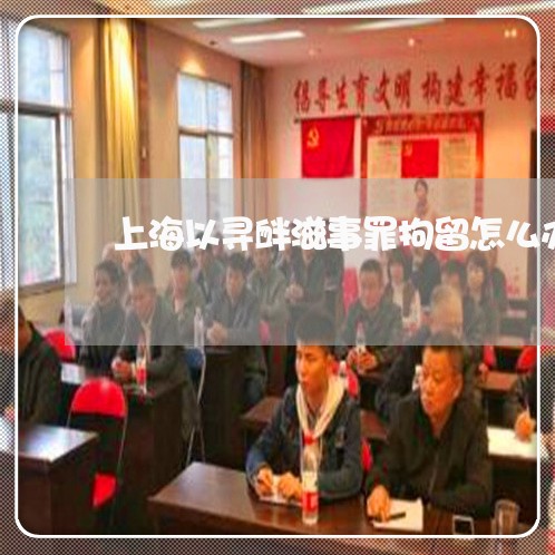 上海以寻衅滋事罪拘留怎么办/2023033049681
