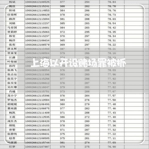 上海以开设赌场罪被抓/2023021274359 上海以开设赌场罪被抓/2023021274359