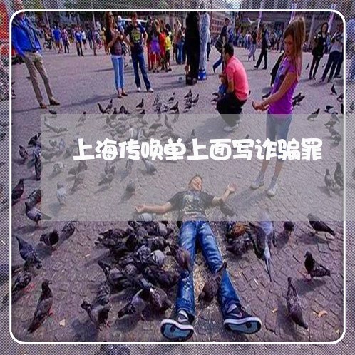 上海传唤单上面写诈骗罪/2023022768495 上海传唤单上面写诈骗罪/2023022768495